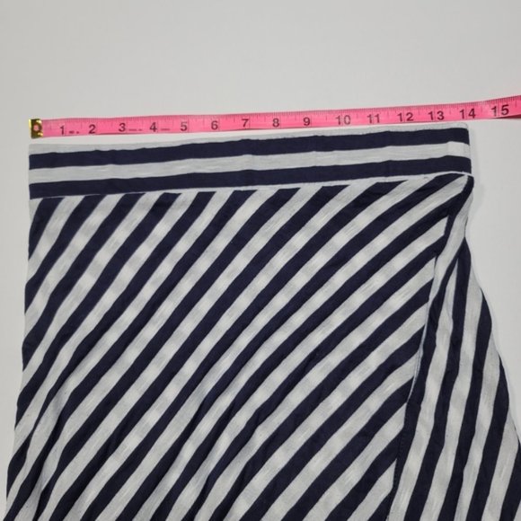 4/$25 Cato Navy Blue Striped Straight Maxi Skirt Size Small - Picture 8 of 16